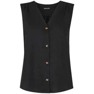 Whistles Black Laura Linen Tank